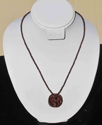 Om- Red Sandal Necklace SN0029