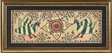Madhubani Painting Birds Of Heaven By Baua Devi