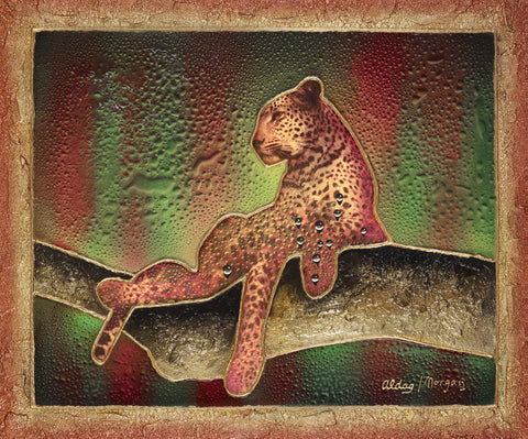 Leopard Original Fine Arts Painting By Jeurgen Aldag - Turmeric Art