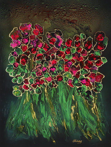 Jeurgen Aldag Original Painting-Garden - Turmeric Art