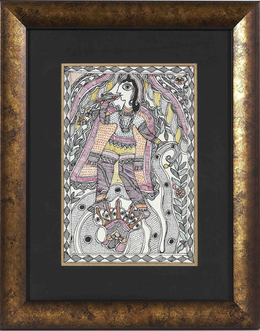 Madhubani Series MBE015-Turmeric Art