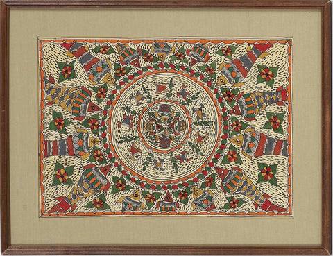 Madhubani Series MBE01-Turmeric Art
