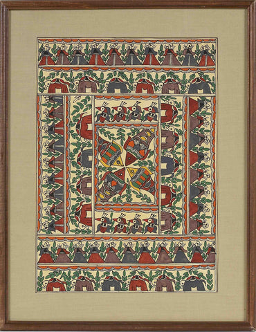 Madhubani Series MBE03-Turmeric Art