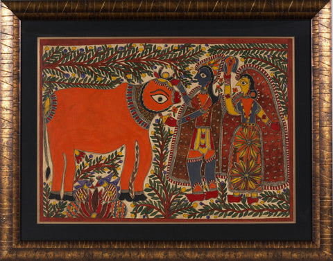Madhubani Series MBF017-Turmeric Art