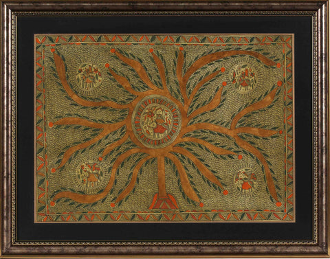 Madhubani Series MBF029-Turmeric Art