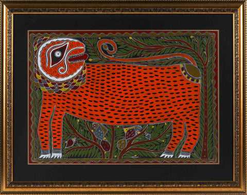 Madhubani Series MBF030-Turmeric Art