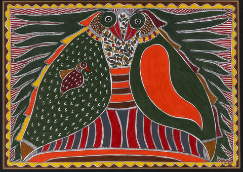 Madhubani Series MBF033-Turmeric Art