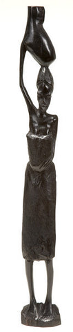 African Sculpture Of Lady AS00032 - Turmeric Art