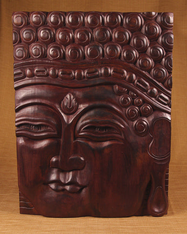 Buddha Straight Face Standard Panel in Brown WP016 - Turmeric Art