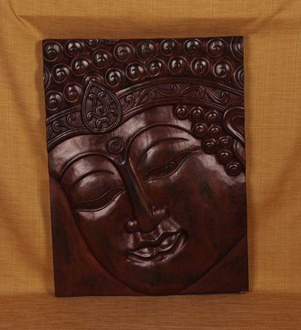 Wood Panels Buddha with Indian Band Wall Décor WP014 - Turmeric Art