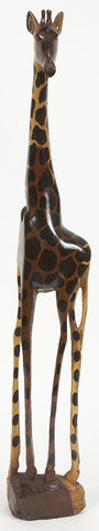 African Sculpture Of Giraffe AS00128 - Turmeric Art