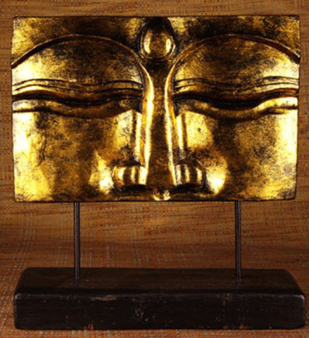 Buddha Panel On Stand Gold Finish WP025 - Turmeric Art