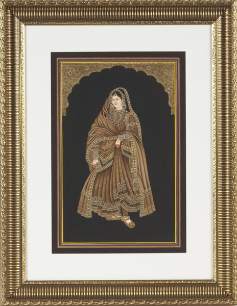 Queen With Gold Embossing & Semi Precious Stone (Free Shipping)