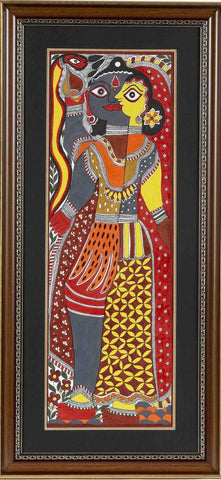 Madhubani Painting Ardh Nareshwar Painting By Baua Devi