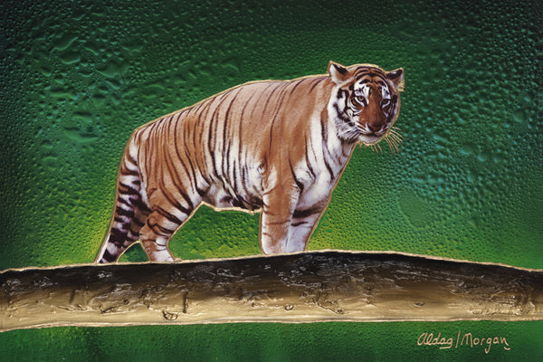 Tiger Original Fine Arts Painting By Jeurgen Aldag - Turmeric Art