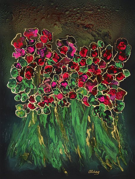 Jeurgen Aldag Original Painting-Garden - Turmeric Art