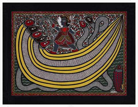 Madhubani Series MBC017-Turmeric Art