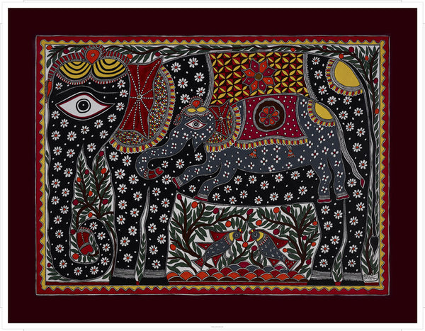 Madhubani Series MBC019-Turmeric Art