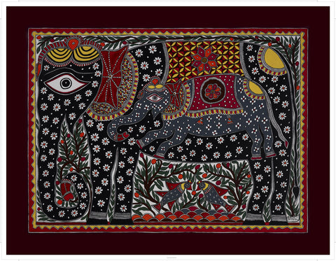 Madhubani Series MBC019-Turmeric Art