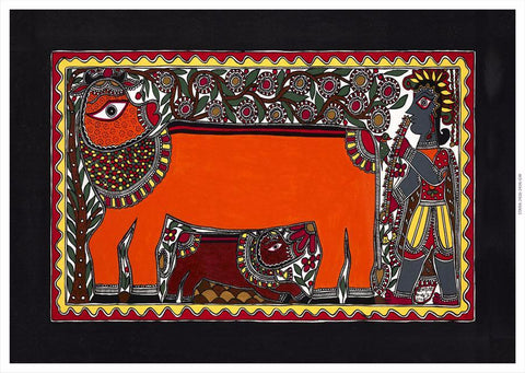 Madhubani Series MBC035-Turmeric Art