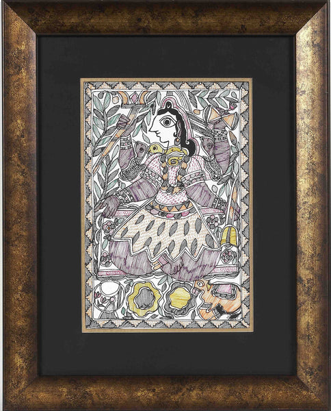 Madhubani Series MBE014-Turmeric Art