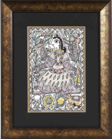 Madhubani Series MBE014-Turmeric Art