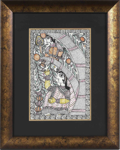 Madhubani Series MBE016-Turmeric Art