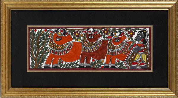 Madhubani Series MBE027-Turmeric Art