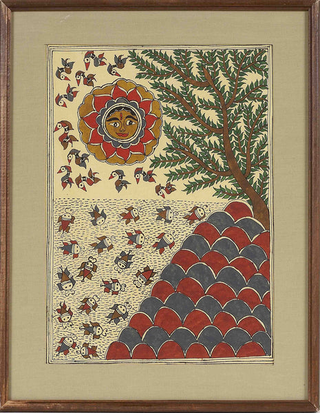 Madhubani Series MBE02-Turmeric Art
