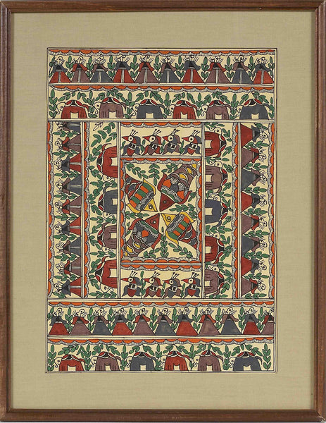 Madhubani Series MBE03-Turmeric Art