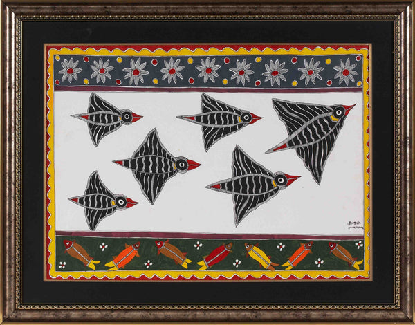 Madhubani Series MBF022-Turmeric Art