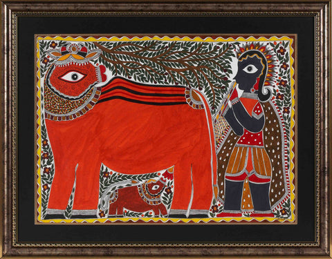 Madhubani Series MBF031-Turmeric Art