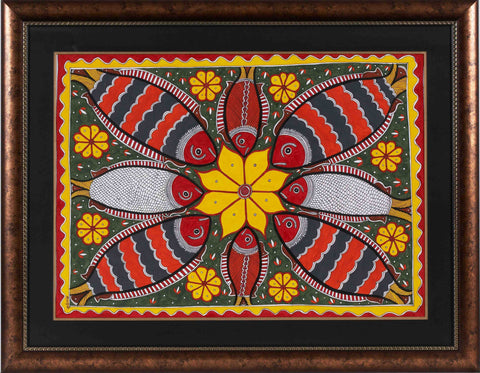 Madhubani Series MBF038-Turmeric Art