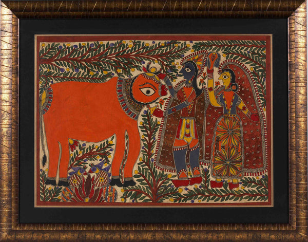 Madhubani Series MBF039-Turmeric Art