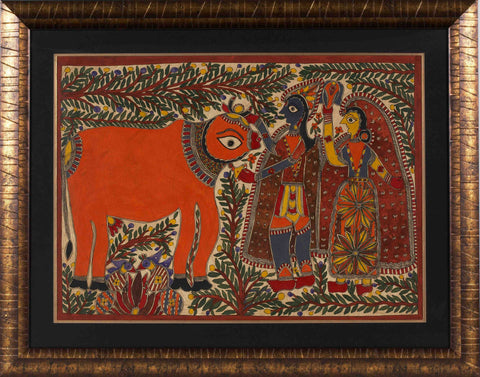 Madhubani Series MBF039-Turmeric Art