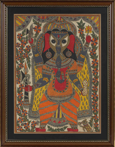 Madhubani Series MBF046-Turmeric Art