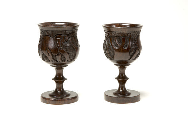African Sculpture Of Wine Glass AS00029 - Turmeric Art