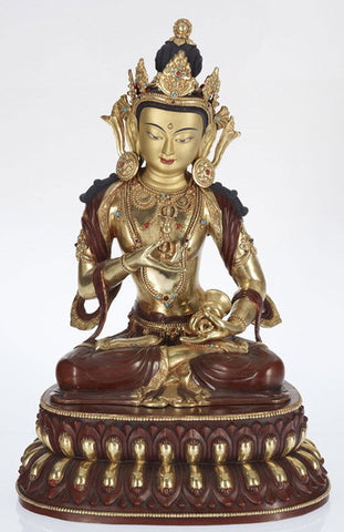 Gold 24K Layered  Bodhisattva Vajrasattva Sculpture - Turmeric Art - 1