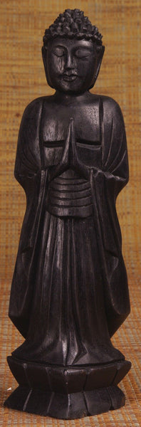 Standing Buddha in Ebony WC058-E - Turmeric Art