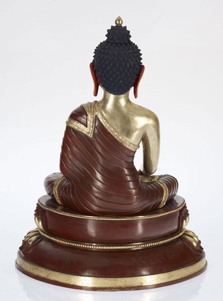 Gold 24K Layered With Precious Stones Shakyamani Buddha - Turmeric Art - 2