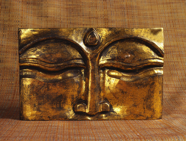 Buddha Face Panel in Gold WP027 - Turmeric Art